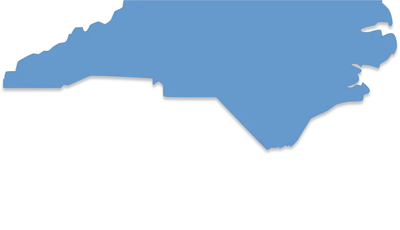 a map of the state of north carolina.