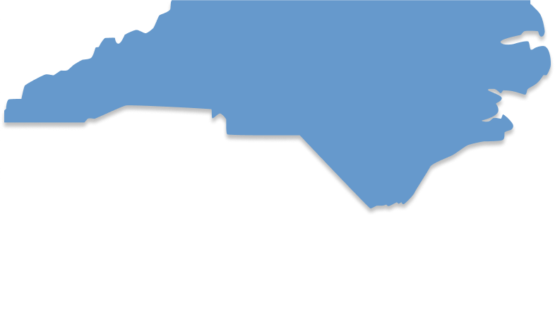 a map of the state of north carolina.